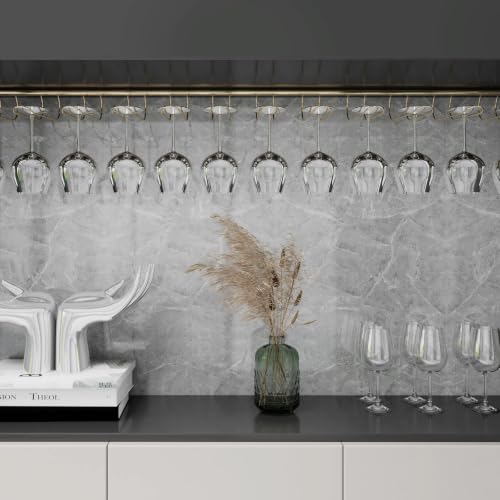 Granite Gray Marble Contact Paper for Countertops Peel and Stick Wallpaper - color: Granite Gray, size: 15.7" x 196.8"