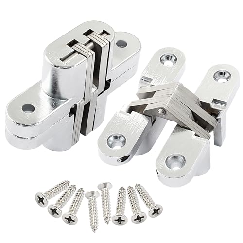 68.5 mm Hidden Hinge, Stainless Steel, 4pcs - size: 68.5 mm, 2 PCS