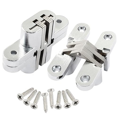 68.5 mm Hidden Hinge, Stainless Steel, 4pcs - size: 68.5 mm, 2 PCS