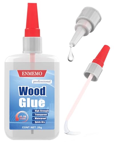 (2-in-1) Thick Wood Glue with Brush Applicator&Nozzle,Wood Crafts Repair