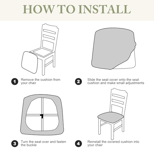 Waterproof Dining Room Chair Covers Set of 4,Taupe,Small - color: Taupe-diamond Pattern, size: Small-4 PCS