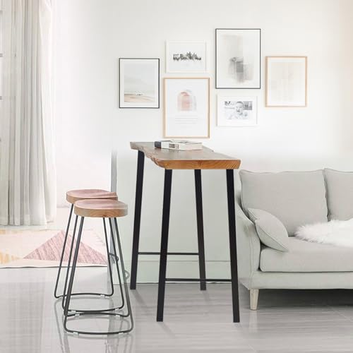 ALLCOS Bar Table Legs 40 Inch Metal Dining Table Legs Heavy Duty Metal Desk Legs Coffee Table Legs, Black, Set of 2 - size: 40 Inch