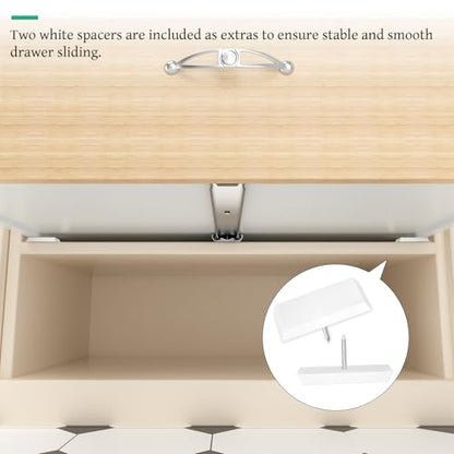 2 Pcs 20 Inch Center Mount Drawer Slides, Bottom Mount, Undermount, Heavy Duty Drawer Rails, 3/4 Extension Drawer Tracks for Dresser, Cabinet, Furniture - size: 20