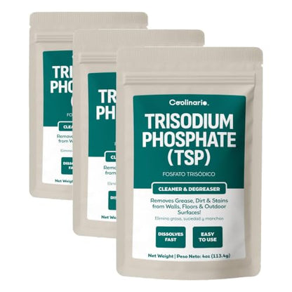 Coolinario Trisodium Phosphate TSP Cleaner (4 OZ) Home & Industrial Use (Pack of 3) - size: 4 Ounce (Pack of 3)