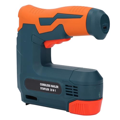 Electric Brad Nailer, Portable Cordless Brad Nailer with 3 Safety Switches, Battery Powered USB Charging Multifunctional Nail Gun for Upholstery, Carpentry and Woodworking Projects