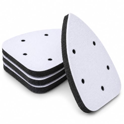 4 PCS Mouse Sander Pads with 5 Holes, Mouse Detail Foam Sanding Pads