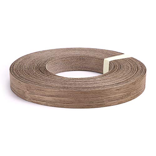 Skelang Walnut Wood Veneer Edge Banding Preglued Iron-on with Hot Melt Adhesive Edgebanding Flexible Wood Tape (3/4"×50') (Pack of 2) - size: 3/4" x 50' (Pack of 2)