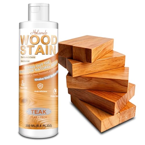 Water Based Wood Stain 8.5oz, Teak – Indoor Outdoor Furniture Stain - color: Teak