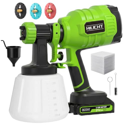 Brushless Cordless Paint Sprayer Kit, 21V Battery, 80 DIN/s