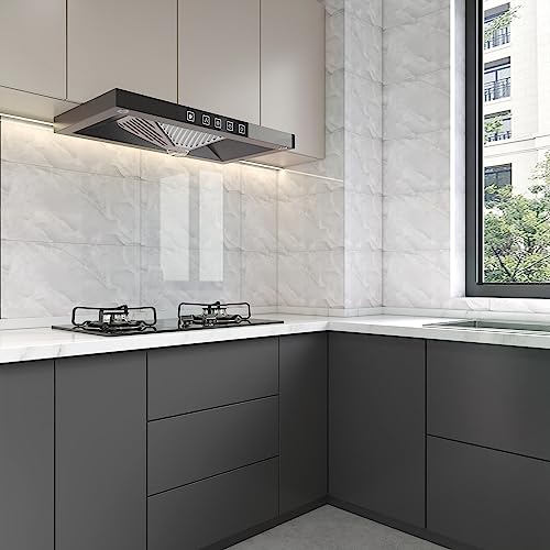 Haimin 3D Wall Panels Peel and Stick Marble Tile Look 10 Pack Waterproof - color: Light Gray-MNH