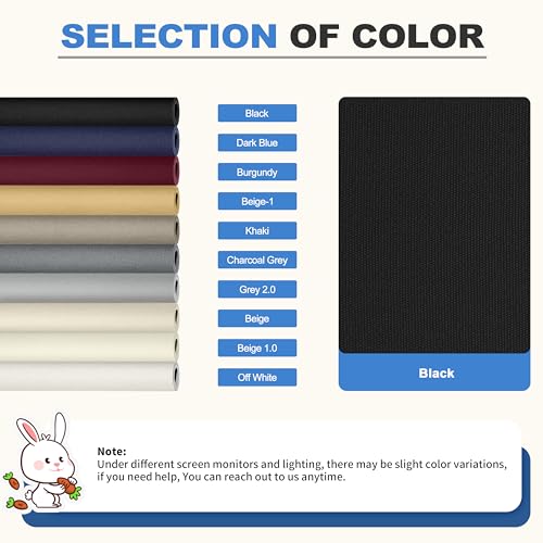 KING MOUNTAIN Canvas Repair Patch 16×30 Inch Self-Adhesive Waterproof Fabric Patch for Sofas, Tents, Furniture,Tote Bags, Car Seats (Black) - color: Black, size: Canvas-16"W×30"L