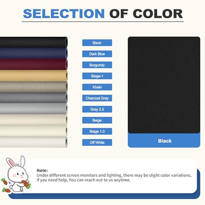 KING MOUNTAIN Canvas Repair Patch 16×30 Inch Self-Adhesive Waterproof Fabric Patch for Sofas, Tents, Furniture,Tote Bags, Car Seats (Black) - color: Black, size: Canvas-16"W×30"L