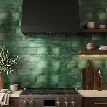 10 Sheets Dark Green PVC Subway Tiles Peel and Stick Backsplash,12''Heat Resistant Stick on Tiles for Kitchen,Waterproof Peel and Stick Wall Tiles for Bathrrom - color: Dark Green