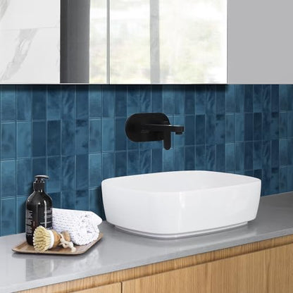 Select 5 Pack Peel and Stick Backsplash Square Tiles, 12x12 in, Blue - color: Blue, size: Rectangle Shape