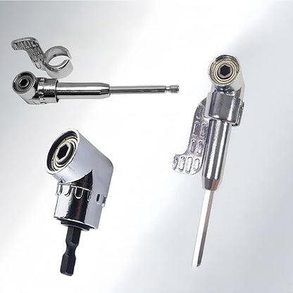 105 Degree Right Angle Drill Adapter, 2025 New 1/4" Hex Shank Driver Angle Drill Attachmen for Screwdriver & Drill(Long+Short) ﻿ ﻿ ﻿ ﻿ ﻿