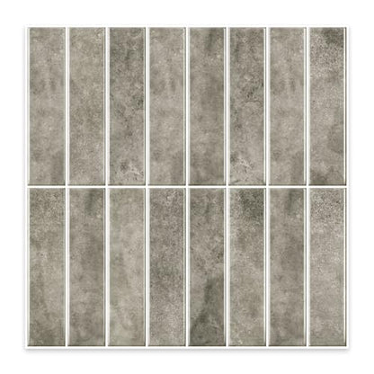 Alwayspon 10 Sheets 12x12inch Brown 3D Vinyl Backsplash Tiles, Self-Adhesive Peel and Stick Wall Tile Stickers Stick on Subway Tiles for Kitchen Bathroom Wall - color: Brown