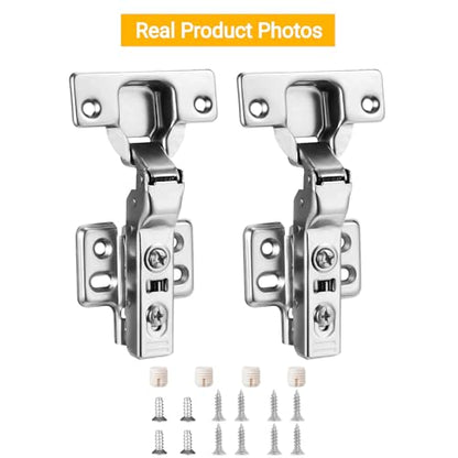 20Pcs Frameless Soft Close Half Overlay Cabinet Hinges - color: Half Overlay, size: 10 Pairs