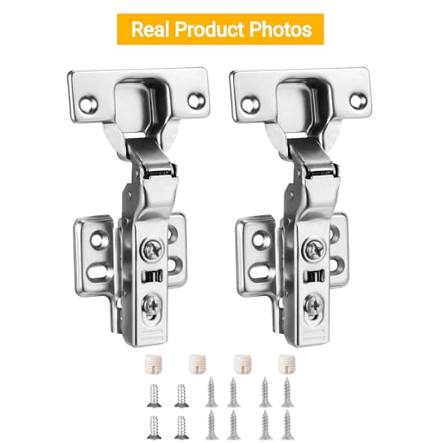 40Pcs Frameless Soft Close Half Overlay Cabinet Hinges - color: Half Overlay, size: 20 Pairs