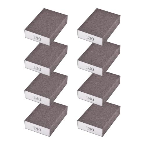 8Pcs 180Grit Sanding Sponges, Wet Dry Sanding Blocks - size: 180Grit