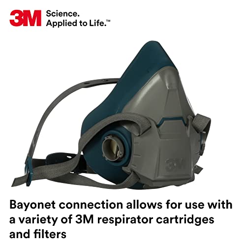 3M Rugged Comfort Half Facepiece Reusable Respirator 6503, NIOSH, Large - style: Large