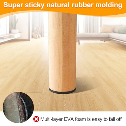 CHUNZEXI 16 Pack 2 Inch Non Slip Furniture Pads, Round Self Adhesive Rubber - size: 2 inch 16 Round