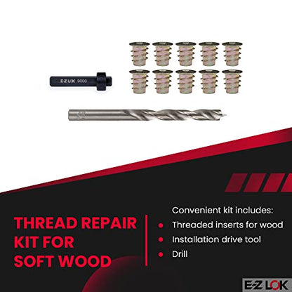 E-Z LOK Thread Repair Kit, 0.25-20 - size: 1/4-20 x 13mm, style: Flanged