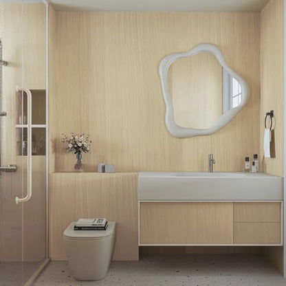 BOMENG Wood Grain Contact Paper Kitchen Countertop Peel and Stick Wallpaper - color: Beige Wood, size: 32" x 354"