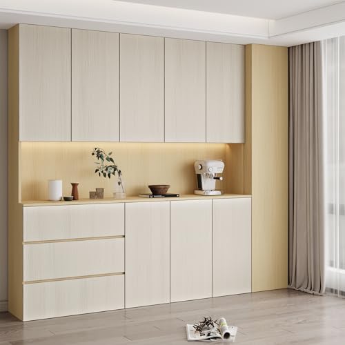 Haimin Wallpaper (24in X 393in) Wood Contact Paper Peel and Stick Self-Adhesive and Removable Wallpaper for Cabinet Wall Furniture Countertop Kitchen Room Wood Grain Wall Paper (Off-White (05)) - color: Off-white (05)