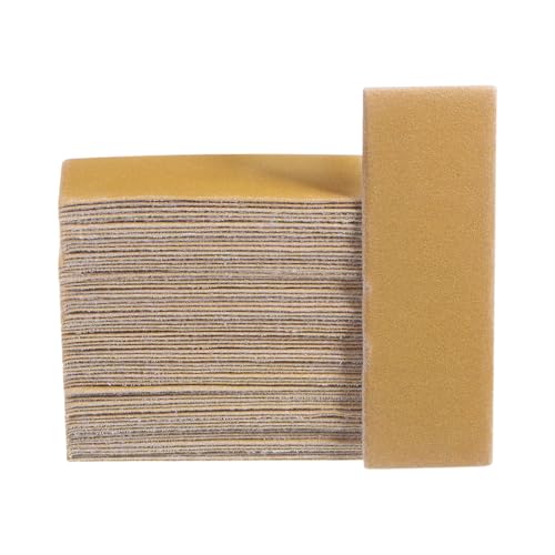 HARFINGTON 100pcs Micro Sander Paper 240 Grit 3.5x1.2 Inch Mini Sanding Sheets Strips Hook Loop Sandpapers for Wood Metal Small Projects Tight Spaces Polish Work - size: 3.5 x 1.2 inches
