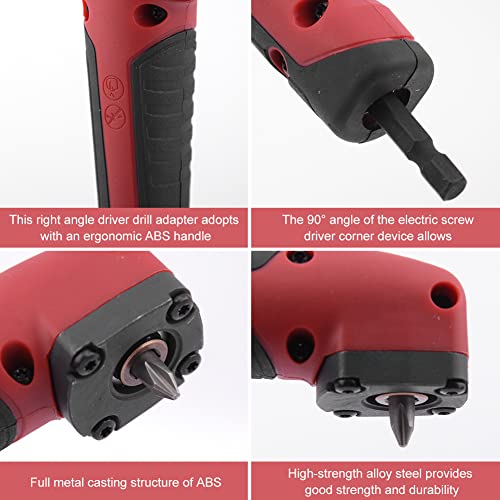 Right Angle Drill Attachment, 90 Degree Electric Screwdriver Adapter