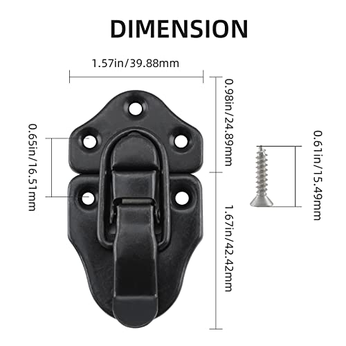 Duckbill Hasp Latches, Small Toggle Box Latches, Oil Rubbed Bronze, 2 Pack - color: Oil Rubbed Bronze, size: 2 Sell Pack