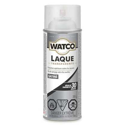 Watco Clear Satin Lacquer Finish Spray - color: Satin, size: 0.09 Gallon (Pack of 1)
