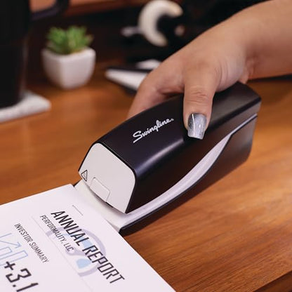 Swingline Electric Stapler, 20 Sheet Capacity, Portable, Compact, Battery, Black (42132) - size: Half Strip, style: Half Strip