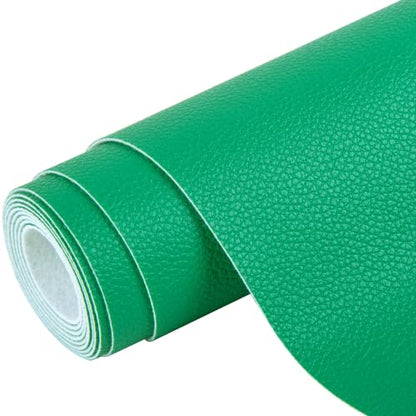Marine Vinyl Faux Leather,1Yard 36"X54" Boat Auto Upholstery DIY Projects (Green, 36"X54") - color: Green, size: 36"X54"