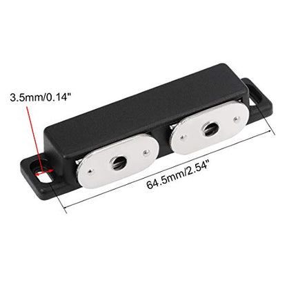 uxcell Double Magnetic Latches Catch for Cabinet Door Cupboard 3" Long Black - color: Black