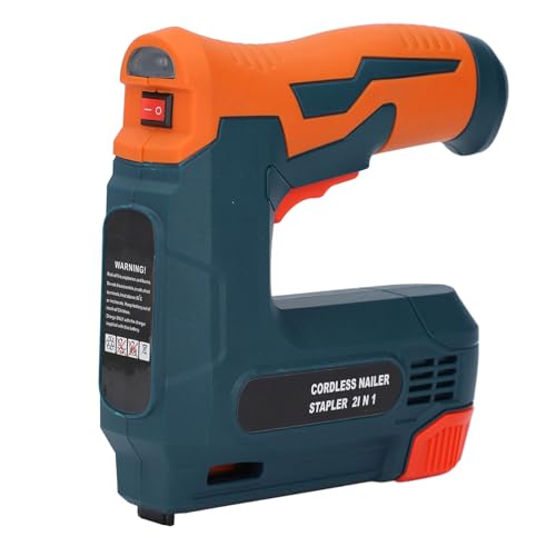 Electric Brad Nailer, Portable Cordless Brad Nailer with 3 Safety Switches, Battery Powered USB Charging Multifunctional Nail Gun for Upholstery, Carpentry and Woodworking Projects