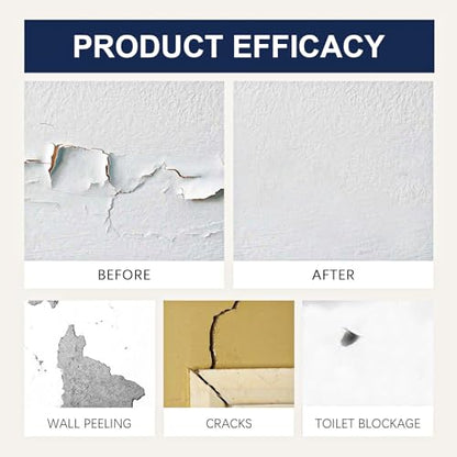 Drywall Repair Kit, Drywall Hole Patch Repair Kit, Wall Spackle Paste 3.53OZ to Fix Wall Surface Holes and Creak Damage with White Wall Repair Putty, Scraper, Sanding Pad Fill Quick and Easy Solution