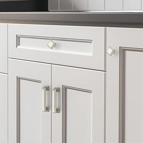 Ravinte Hardware Gold Cabinet Pulls, Single Hole, 5 Pack - color: Brushed Nickel, size: Single Hole