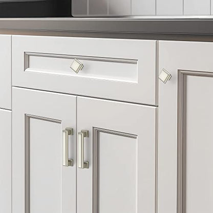 Ravinte Hardware Gold Cabinet Pulls, Single Hole, 5 Pack - color: Brushed Nickel, size: Single Hole