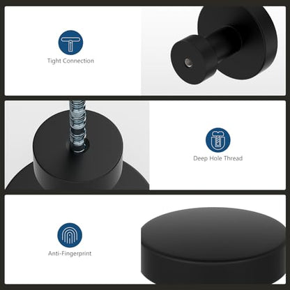 20 Pack Black Cabinet Knobs Kitchen Cabinet Hardware Round Drawer Knobs Matte Black Knobs and Pulls for Kitchen Cabinets - color: Black, size: 20 Pack