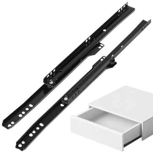 Bottom Mount Drawer Slides Two-Section Iron Black