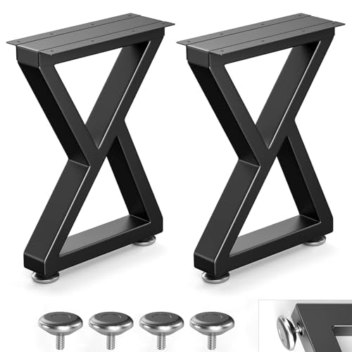 16" Metal Coffee Table Legs, Z-Type Set of 2, 40 cm H x 30 cm W - size: 16" Z-Type
