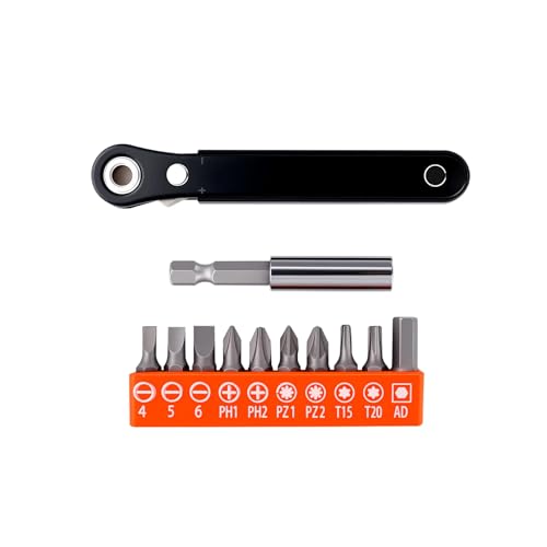 Right Angle Screwdriver, Mini Ratcheting 90 Degree Offset Screwdriver Low Profile Pocket Screwdriver Set, Gadgets EDC Gear Tools TS/JLBS-01