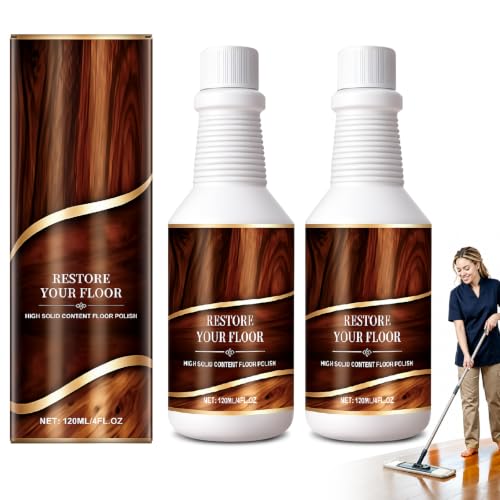 2PCS Wood Floor Restorer, High Solid Content Floor Polish, Restore The Luster and Texture of the Flooring, High-Solids Floor Polish,120ML