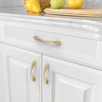 Amerdeco 10 Pack Champagne Bronze 5 Inch(128mm) Hole Centers Kitchen Arch Twisted Cabinet Pulls Cabinet Hardware for Cabinets Cupboard Handles Drawer Pulls ZH0048 - color: Champagne-Bronze, size: 5"/128MM Hole Center