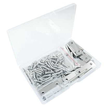 20 Pack 1.5 Inch Steel Butt Hinge, with Screws Craft DIY - size: 1.5 Inch