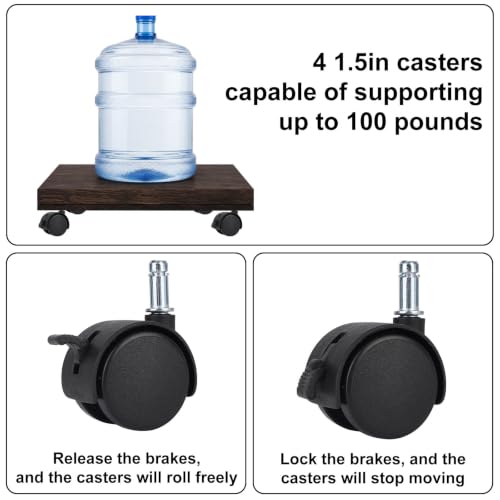 4pcs 360° Swivel Caster Wheels, 1.5in Locking Casters