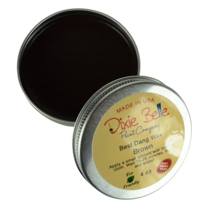 Dixie Belle Paint Company - Best Dang Furniture Wax - Brown (4oz) - color: Brown, size: 4 Ounce (Pack of 1)