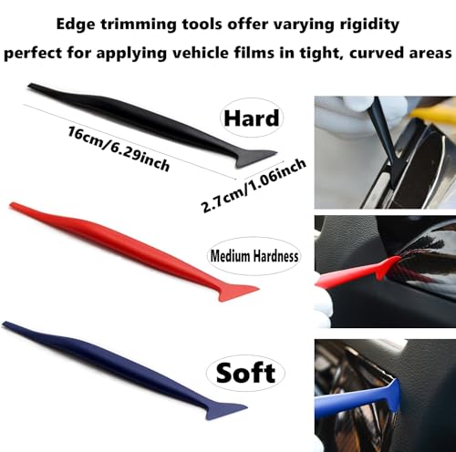 35Pcs Car Vinyl Wrap Tool Kit with Spray Bottle, Window Tint Application Tools, Felt Squeegee, Utility Knife, Edge Sticks, Work Gloves, Eagle Beak Gap Tool, Wallpaper PPF Install Kit for Auto Home DIY - color: Blue