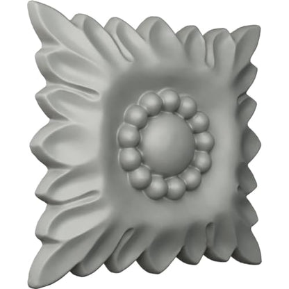 Ekena Millwork ROS04X04X00CL Jackson Square Rosette, 4"W x 4"H x 5/8"P, Primed
